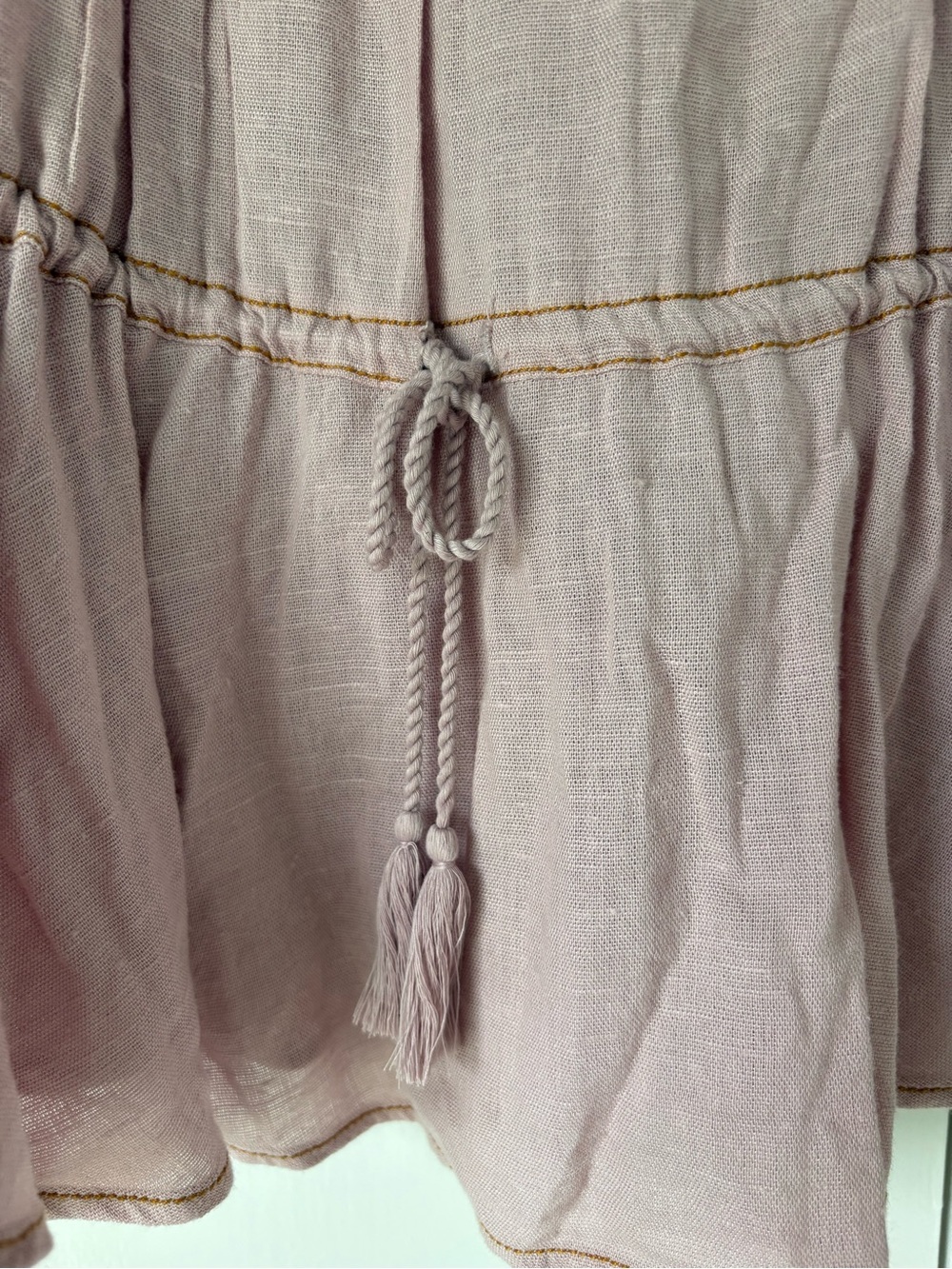 Free People Sweet Serenade Embroidered Boho Peasant Blouse Pink Gold - Picture 3 of 5